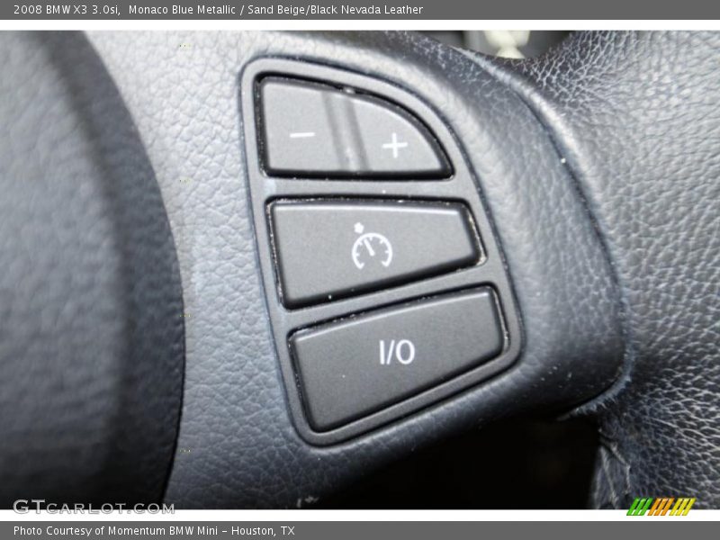Monaco Blue Metallic / Sand Beige/Black Nevada Leather 2008 BMW X3 3.0si
