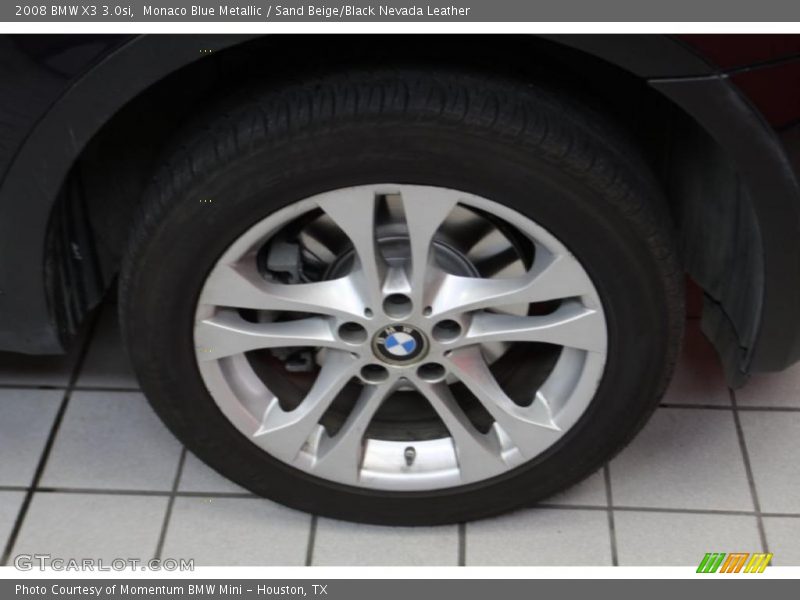Monaco Blue Metallic / Sand Beige/Black Nevada Leather 2008 BMW X3 3.0si