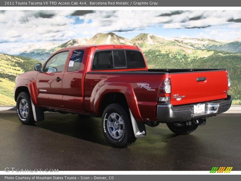 Barcelona Red Metallic / Graphite Gray 2011 Toyota Tacoma V6 TRD Access Cab 4x4