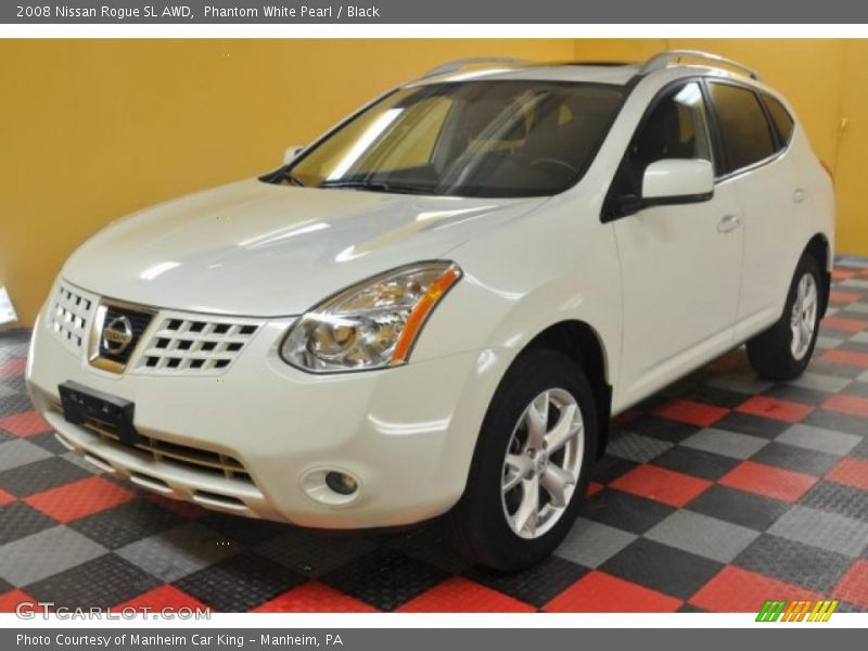 Phantom White Pearl / Black 2008 Nissan Rogue SL AWD