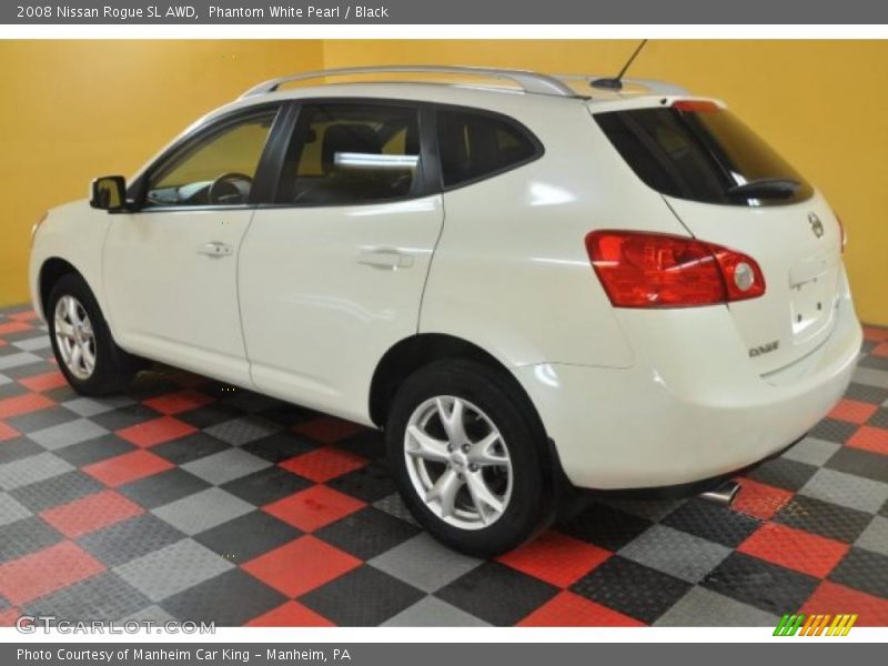 Phantom White Pearl / Black 2008 Nissan Rogue SL AWD