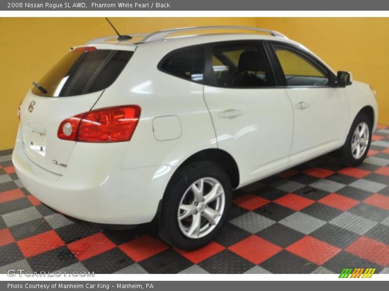 Phantom White Pearl / Black 2008 Nissan Rogue SL AWD