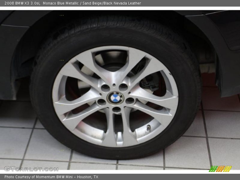 Monaco Blue Metallic / Sand Beige/Black Nevada Leather 2008 BMW X3 3.0si