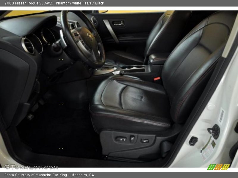 Phantom White Pearl / Black 2008 Nissan Rogue SL AWD