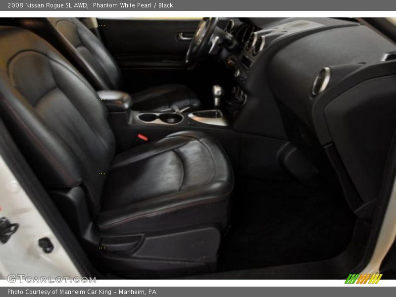 Phantom White Pearl / Black 2008 Nissan Rogue SL AWD