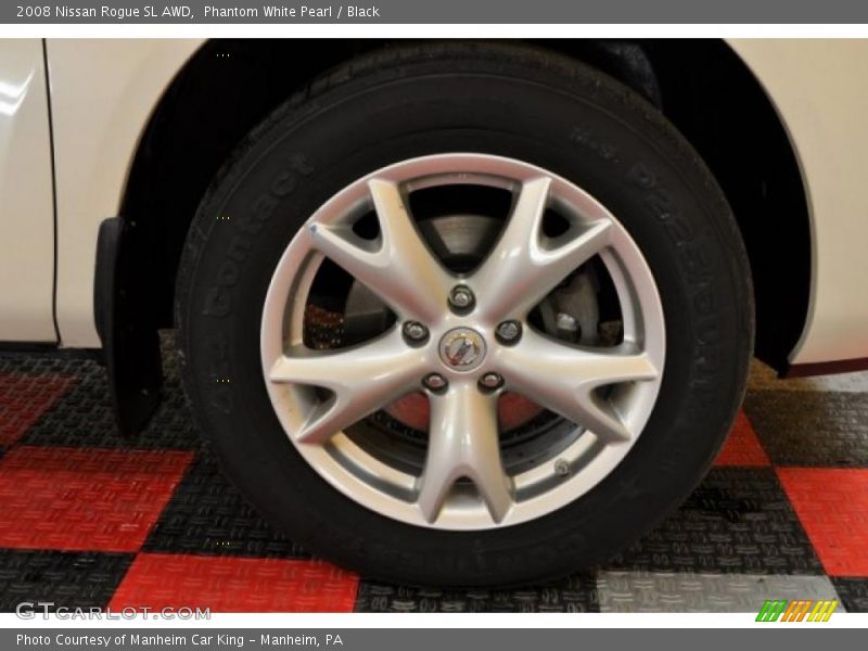 Phantom White Pearl / Black 2008 Nissan Rogue SL AWD