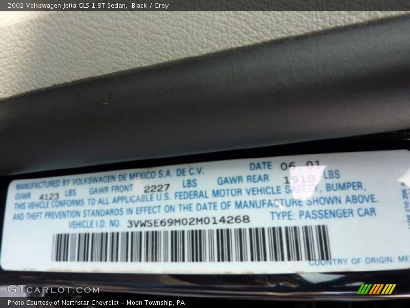 Black / Grey 2002 Volkswagen Jetta GLS 1.8T Sedan