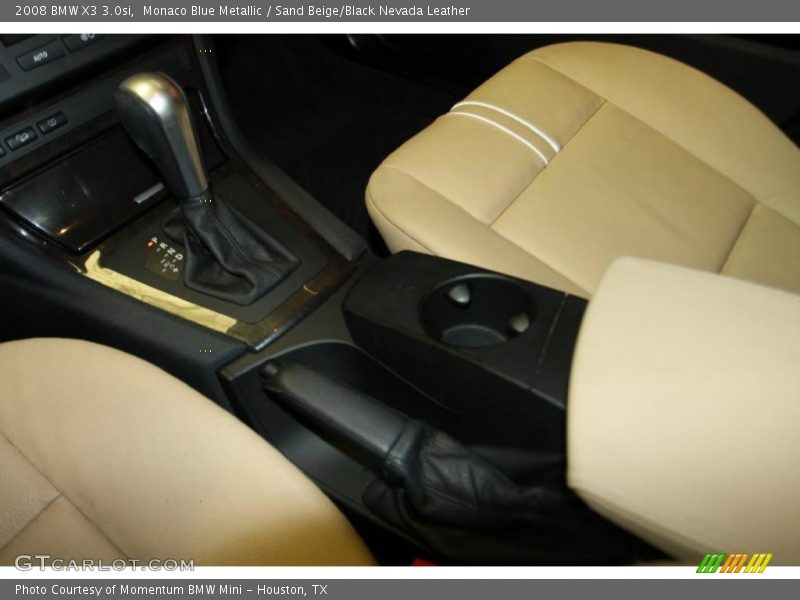 Monaco Blue Metallic / Sand Beige/Black Nevada Leather 2008 BMW X3 3.0si