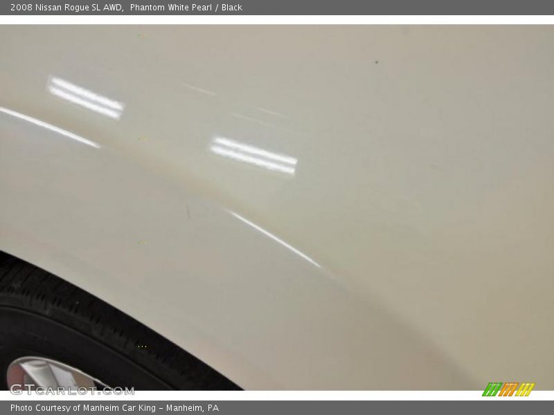 Phantom White Pearl / Black 2008 Nissan Rogue SL AWD