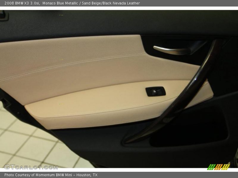 Monaco Blue Metallic / Sand Beige/Black Nevada Leather 2008 BMW X3 3.0si