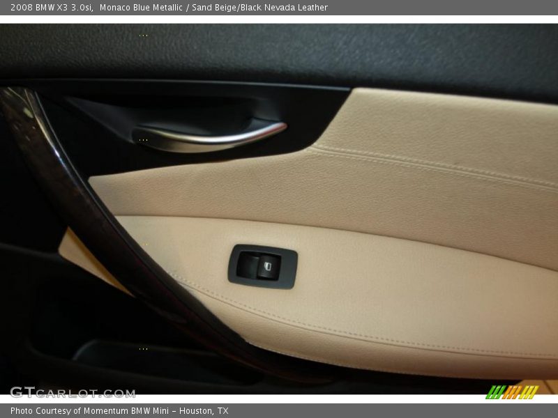 Monaco Blue Metallic / Sand Beige/Black Nevada Leather 2008 BMW X3 3.0si
