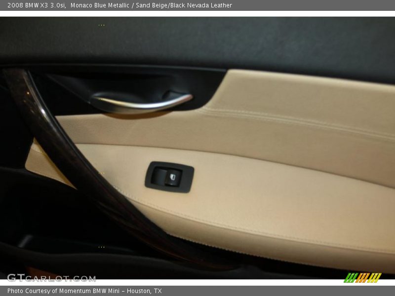 Monaco Blue Metallic / Sand Beige/Black Nevada Leather 2008 BMW X3 3.0si
