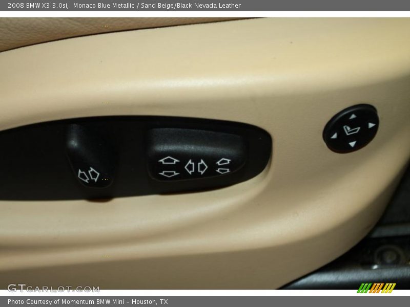 Monaco Blue Metallic / Sand Beige/Black Nevada Leather 2008 BMW X3 3.0si