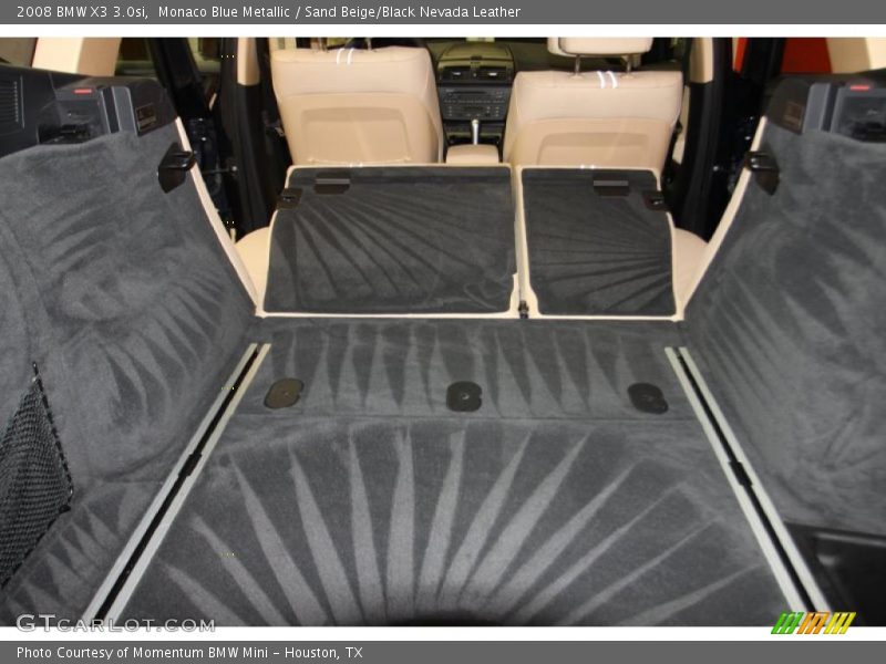 Monaco Blue Metallic / Sand Beige/Black Nevada Leather 2008 BMW X3 3.0si