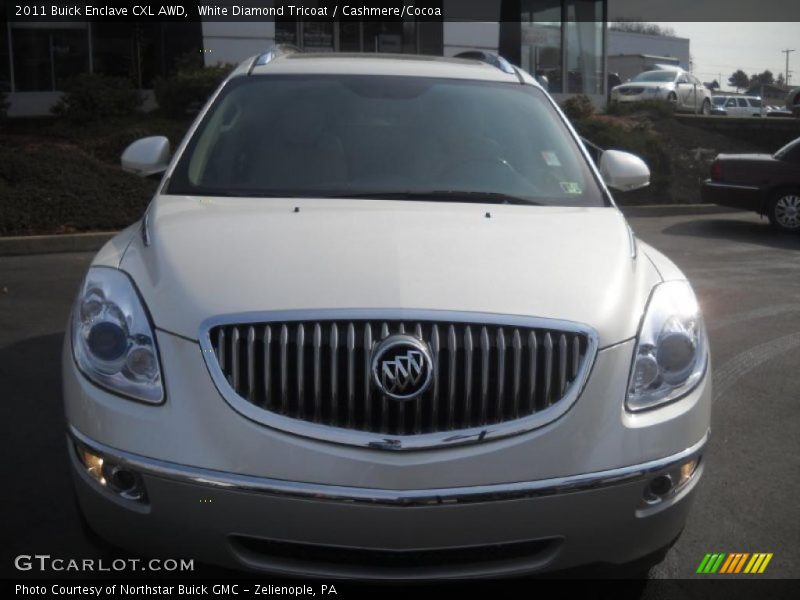 White Diamond Tricoat / Cashmere/Cocoa 2011 Buick Enclave CXL AWD