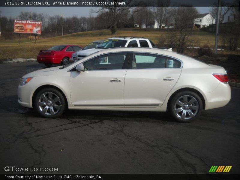 White Diamond Tricoat / Cocoa/Cashmere 2011 Buick LaCrosse CXL