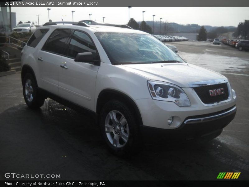 Summit White / Ebony 2011 GMC Acadia SLE AWD