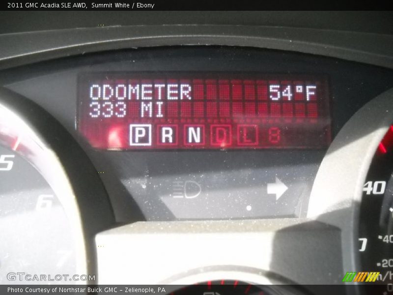 Summit White / Ebony 2011 GMC Acadia SLE AWD