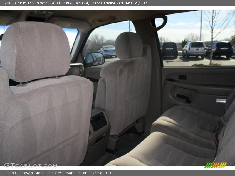 Dark Carmine Red Metallic / Tan 2003 Chevrolet Silverado 1500 LS Crew Cab 4x4