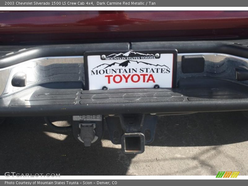 Dark Carmine Red Metallic / Tan 2003 Chevrolet Silverado 1500 LS Crew Cab 4x4