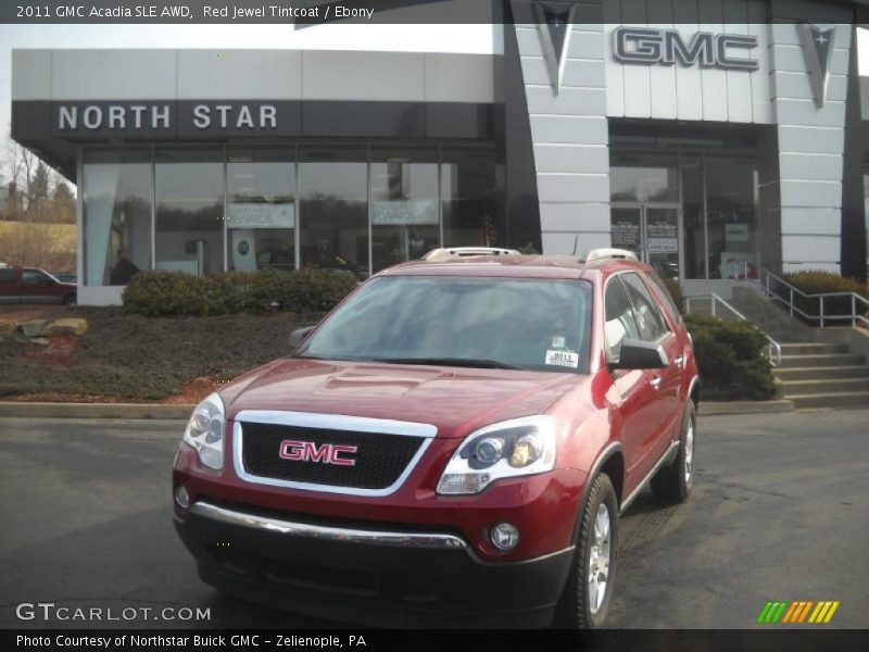 Red Jewel Tintcoat / Ebony 2011 GMC Acadia SLE AWD
