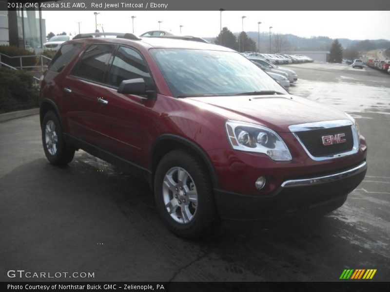 Red Jewel Tintcoat / Ebony 2011 GMC Acadia SLE AWD