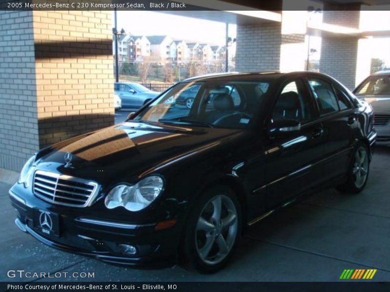 Black / Black 2005 Mercedes-Benz C 230 Kompressor Sedan