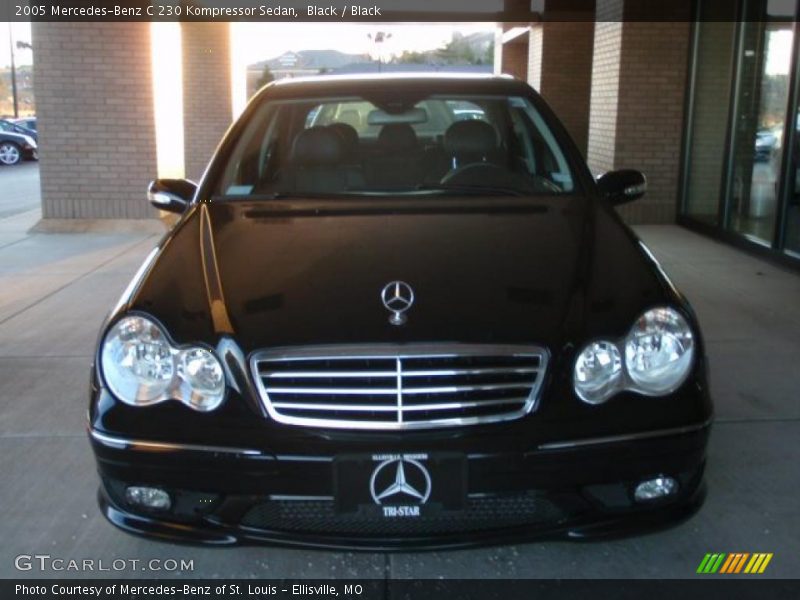 Black / Black 2005 Mercedes-Benz C 230 Kompressor Sedan