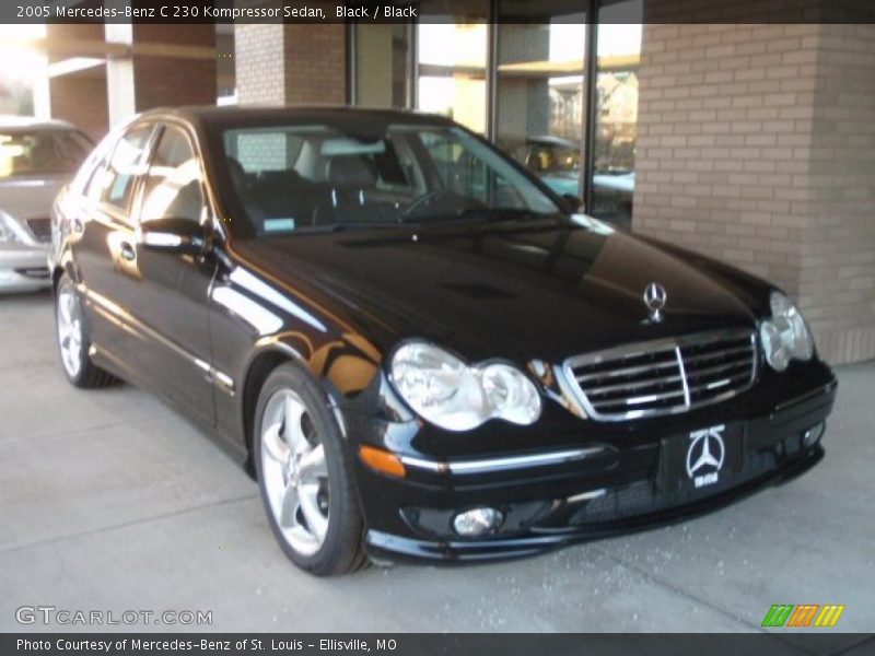 Black / Black 2005 Mercedes-Benz C 230 Kompressor Sedan