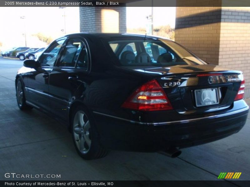 Black / Black 2005 Mercedes-Benz C 230 Kompressor Sedan