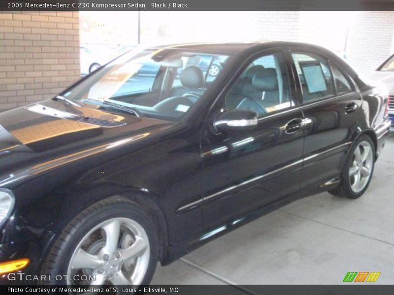 Black / Black 2005 Mercedes-Benz C 230 Kompressor Sedan