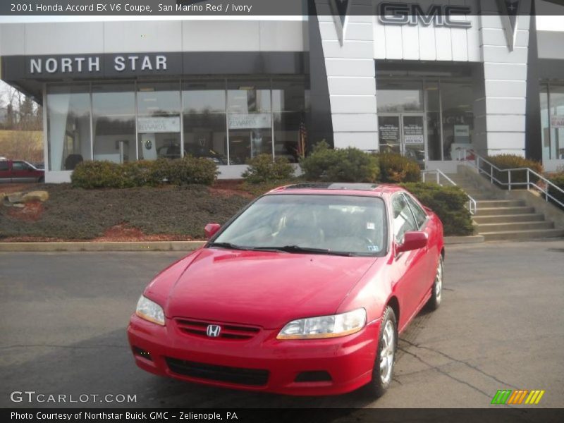 San Marino Red / Ivory 2001 Honda Accord EX V6 Coupe