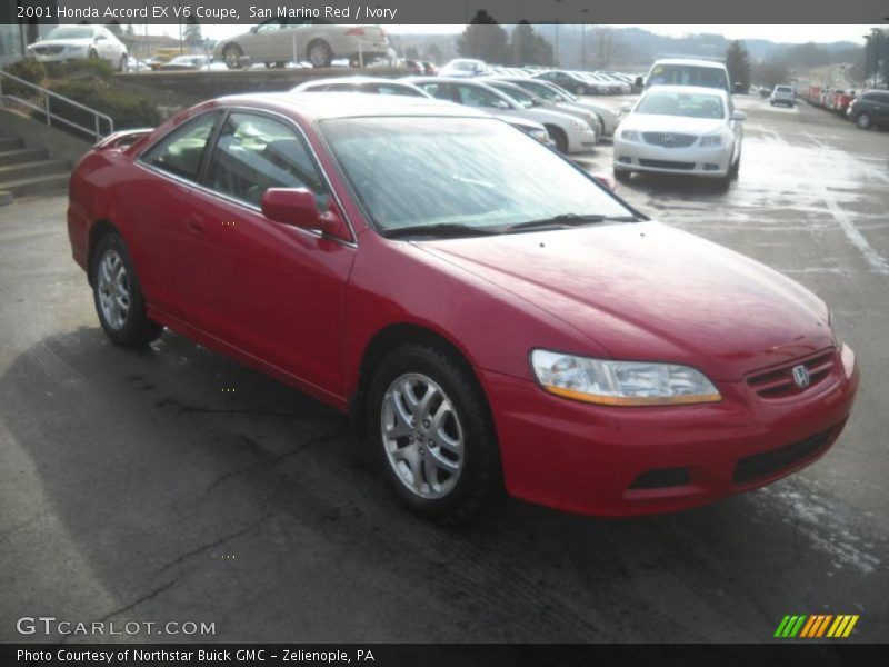 San Marino Red / Ivory 2001 Honda Accord EX V6 Coupe