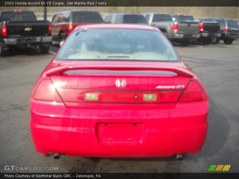 San Marino Red / Ivory 2001 Honda Accord EX V6 Coupe