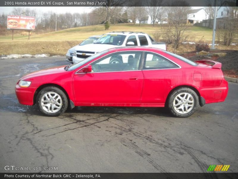 San Marino Red / Ivory 2001 Honda Accord EX V6 Coupe