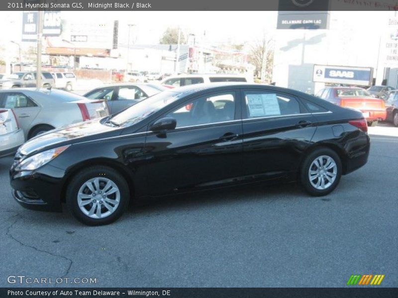 Midnight Black / Black 2011 Hyundai Sonata GLS