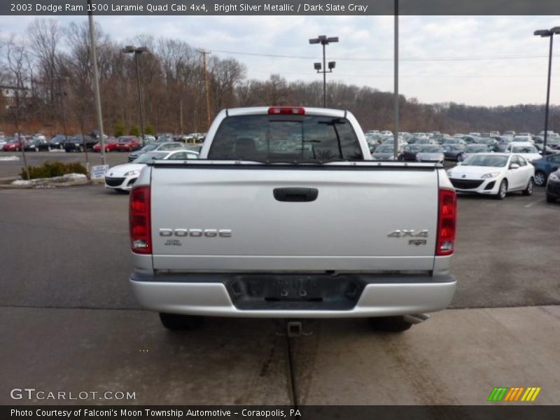Bright Silver Metallic / Dark Slate Gray 2003 Dodge Ram 1500 Laramie Quad Cab 4x4