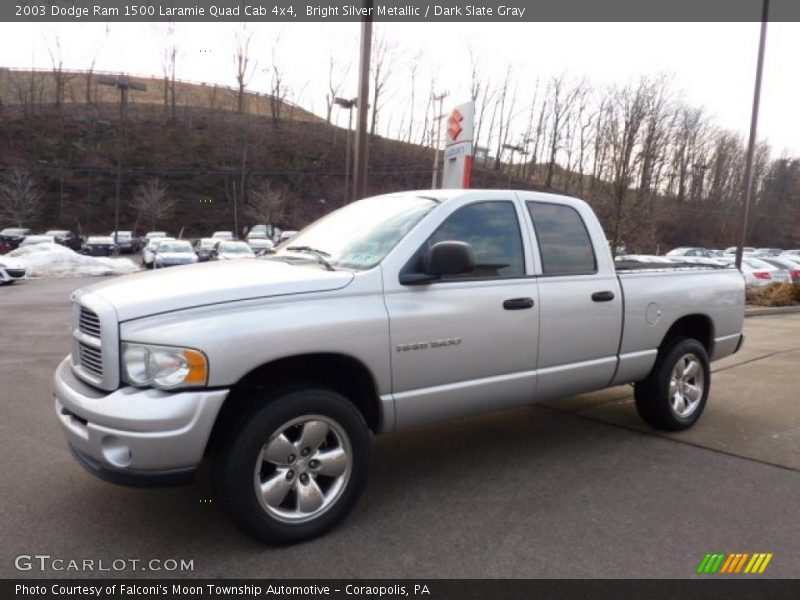 Bright Silver Metallic / Dark Slate Gray 2003 Dodge Ram 1500 Laramie Quad Cab 4x4