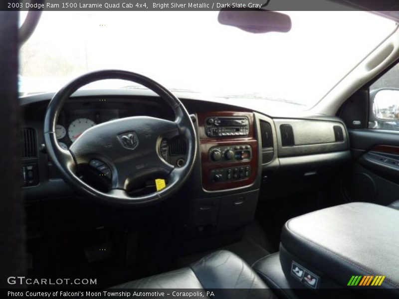 Bright Silver Metallic / Dark Slate Gray 2003 Dodge Ram 1500 Laramie Quad Cab 4x4