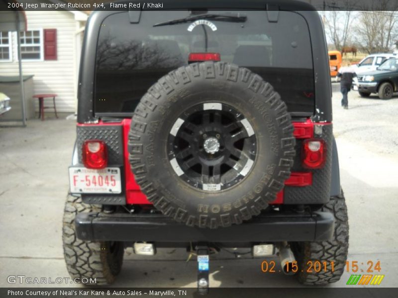 Flame Red / Khaki 2004 Jeep Wrangler Rubicon 4x4