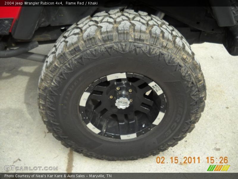 Flame Red / Khaki 2004 Jeep Wrangler Rubicon 4x4