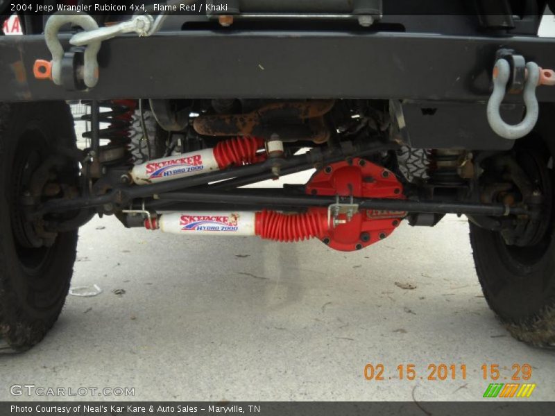 Flame Red / Khaki 2004 Jeep Wrangler Rubicon 4x4
