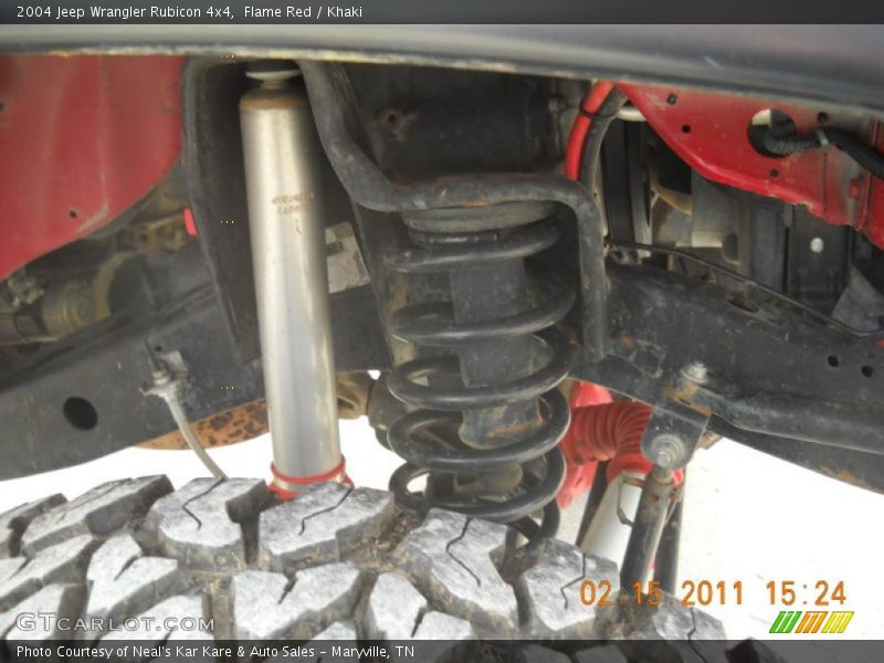 Flame Red / Khaki 2004 Jeep Wrangler Rubicon 4x4