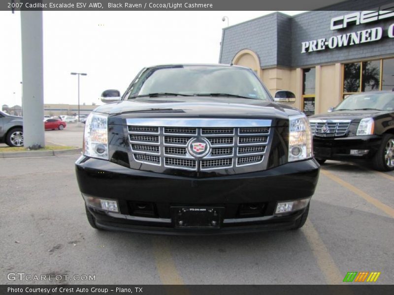 Black Raven / Cocoa/Light Cashmere 2007 Cadillac Escalade ESV AWD