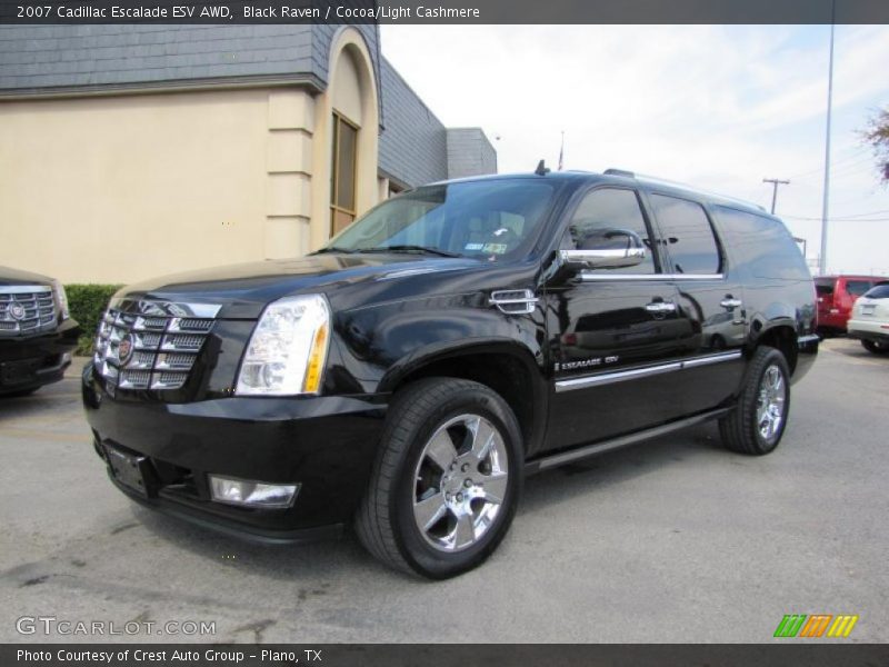 Black Raven / Cocoa/Light Cashmere 2007 Cadillac Escalade ESV AWD