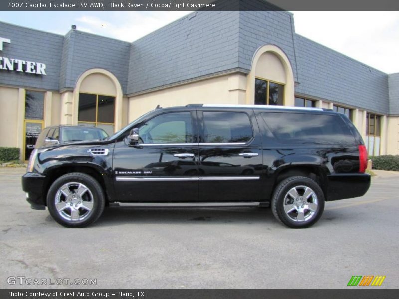 Black Raven / Cocoa/Light Cashmere 2007 Cadillac Escalade ESV AWD