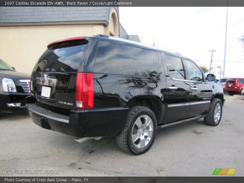 Black Raven / Cocoa/Light Cashmere 2007 Cadillac Escalade ESV AWD
