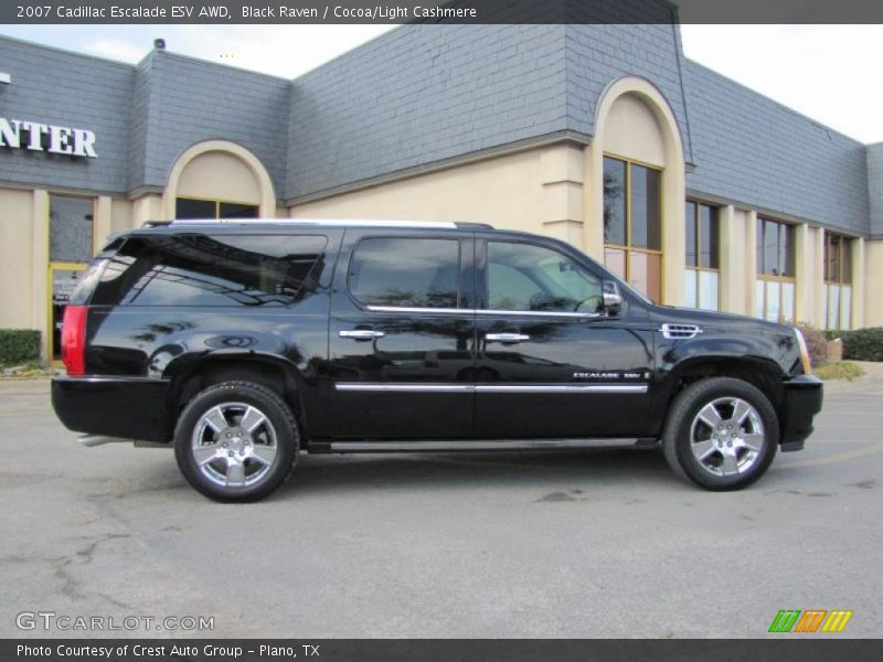 Black Raven / Cocoa/Light Cashmere 2007 Cadillac Escalade ESV AWD