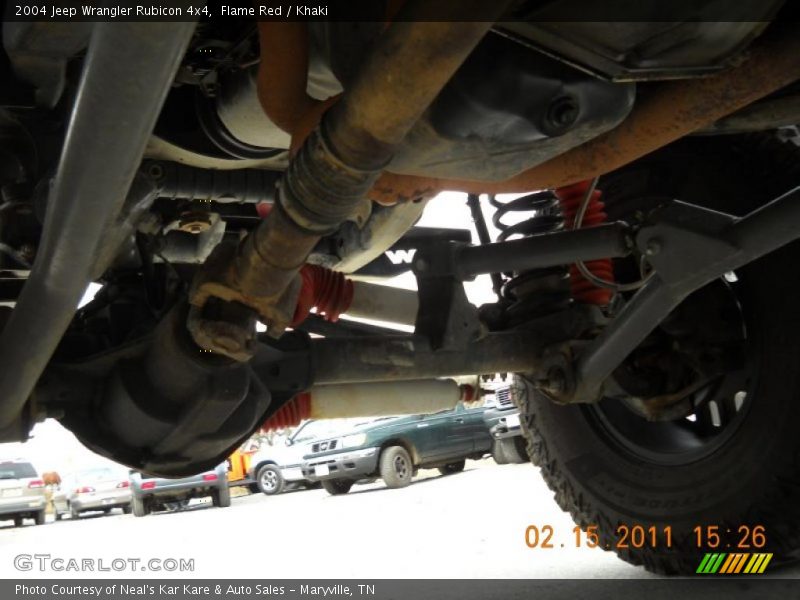 Flame Red / Khaki 2004 Jeep Wrangler Rubicon 4x4