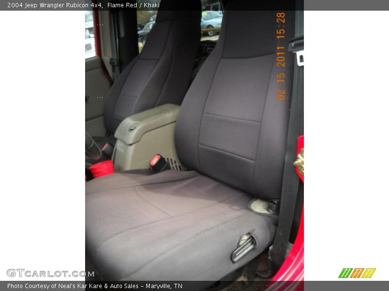 Flame Red / Khaki 2004 Jeep Wrangler Rubicon 4x4